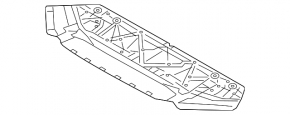 Защита переднего бампера Audi A4 B9 17-17