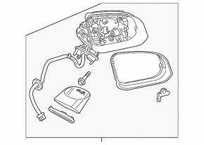 Корпус левого зеркала Volvo XC40 19-26