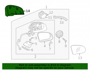 Крышка бокового зеркала левая Volvo XC40 19-26