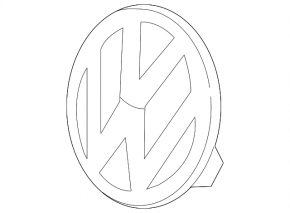 Эмблема решетки радиатора VW CC 13-17 рест