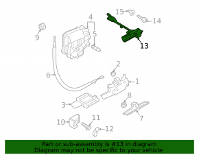 Buton de deblocare capota portbagaj Audi A3 22-26