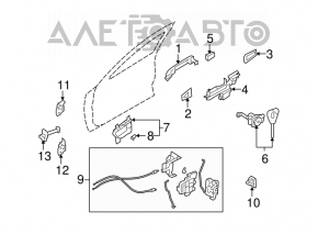 Замок двери передней правой Subaru Forester 08-10 SH