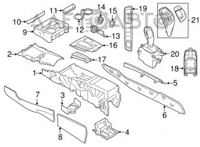 Шифтер КПП с ручкой BMW X5 F15 14-18