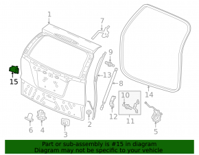 Ручка двери багажника с кнопкой Honda CRV 12-16