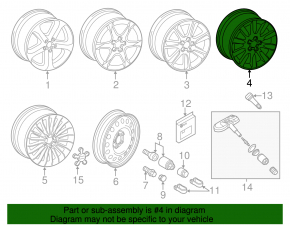 Диск колесный R17 Audi A4 B8 08-12 тип 1 бордюрка