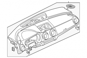 Торпедо передняя панель без AIRBAG Audi A3 8V 15-20 4d, AWD, черная