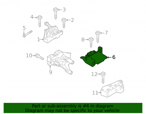 Подушка двигателя левая Volkswagen Golf 22-25