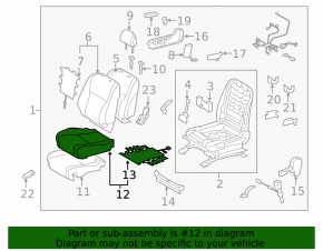 Пассажирское сидение Toyota Highlander 08-10 без airbag, кожа беж