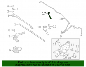 Форсунка омывателя лобового стекла Ford Focus mk3 11-18