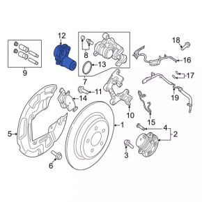 Motor etrier spate stânga Ford Edge 15-24