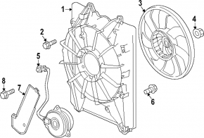 Carcasa radiator difuzor, dreapta, ansamblu Honda CRV 23- 1.5T
