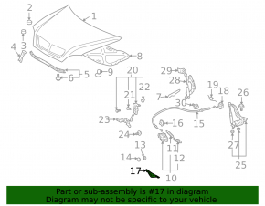 Накладка замка капота пластик Lexus RX300 RX330 RX350 RX400h 04-09