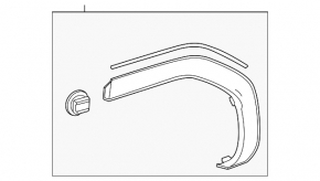 Ornamente aripă spate dreapta pentru Toyota Land Cruiser 24-26