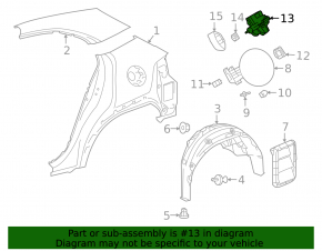 Замок лючка бензобака Lexus UX200 19-22