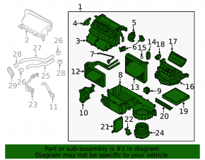 Печка в сборе Mitsubishi Outlander Sport ASX 10-17 надлом креп