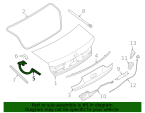 Петля крышки багажника левая BMW 7 G11 G12 16-22
