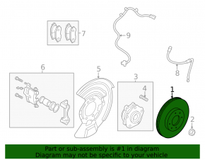 Disc frana fata stanga Mitsubishi Outlander 22-25