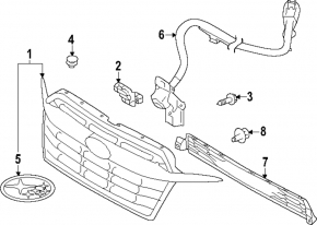 Решетка радиатора grill Subaru Ascent 24-26