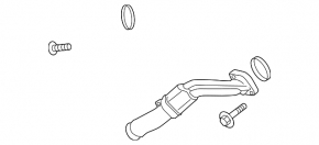 Патрубок на турбину нижний Audi A6 C8 19-25 3.0T короткий