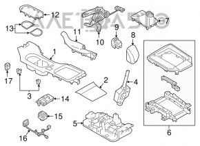 Накладка шифтера КПП Subaru Impreza 17-23 GK