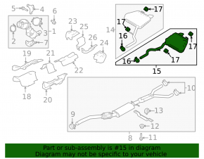 Tobă de eșapament spate stânga Land Rover Range Rover Velar 18-20 2.0T