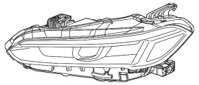 Фара передняя левая Honda Civic XI FE/FL 22-26 4d LED LX, EX