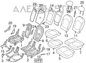 Задний ряд сидений 2 ряд Mini Cooper Countryman R60 10-16 кожа черн