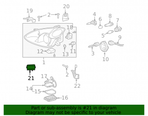 Крепление правой фары нижнее внутреннее Lexus RX300 RX330 RX350 RX400h 04-09