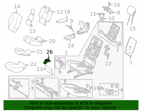 Mufa scaunului spate dreapta, față stânga, Mercedes X167 GLS 450 20-22, negru, este ruptă