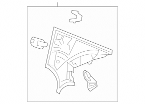 Capac pentru stâlp spate dreapta sus Mercedes C-class W205 15-21 gri
