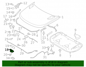 Замок капота правый Land Rover Range Rover Velar 18-24 с датчиком