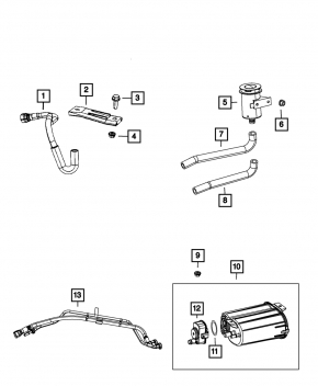 Канистра с углем абсорбер Jeep Compass 11-16 2.0 2.4 Тип-1