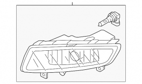 Противотуманная фара птф правая VW Passat b8 16-19 USA