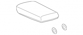 Подлокотник Lexus RX350 RX450h 13-15 кожа, серый, затерт