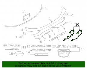 Кнопка открытия двери багажника Subaru Outback 20-23