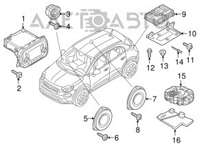 Головное устройство Fiat 500X 16-17