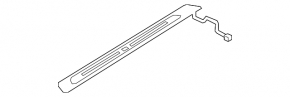 Garnitură prag exterior față stânga Audi Q3 F3 19-25 negru cu iluminare din spate, S-Line
