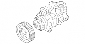 Компрессор кондиционера Audi A5 F5 21-25 MHEV R1234YF