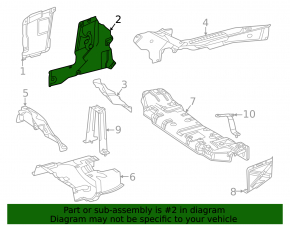 Izolație scut motor spate dreapta Mercedes X167 GLS 450 20-26 metalic