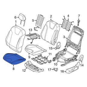 Водительское сидение Ford Focus mk3 11-14 дорест, без airbag, механич, ткань черн