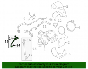 Conductă de alimentare cu ulei pentru turbocompresor Land Rover Range Rover Velar 18-26 2.0T