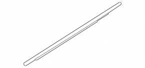 Ornamente geam ușă, central spate dreapta, Land Rover Range Rover Velar 18-23, negru lucios