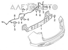 Усилитель заднего бампера Mazda CX-9 16-23