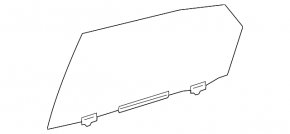 Geamul ușii din spate dreapta pentru Lexus NX200t NX300 NX300h 15-21, nou, original