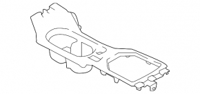 Накладка центральной консоли с подстаканникими Subaru Impreza 17-23 GK черная, АКПП, царапины