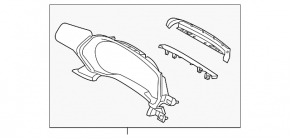 Обрамления щитка приборов Mazda CX-5 17-21