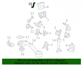 Кронштейн передней подушки вигателя Lexus RX400H 06-09