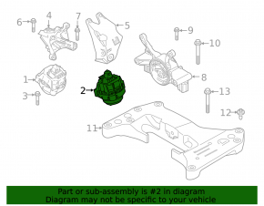 Подушка двигателя левая BMW X3 G01 19-21 2.0T RWD