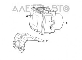 ABS АБС Jeep Cherokee KL 14-14 без радара, без start-stop