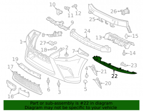 Margine bară față pentru Lexus GX460 14-23 rest.